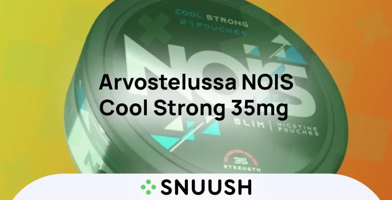 Arvostelussa NOIS Cool Strong 35mg nikotiininuuska