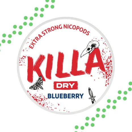 Killa Dry blueberry vahvat nikotiinipussit