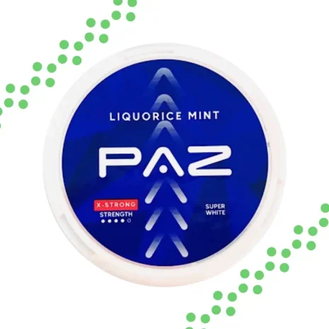 Paz Liquorice Mint vahvat nikotiinipussi
