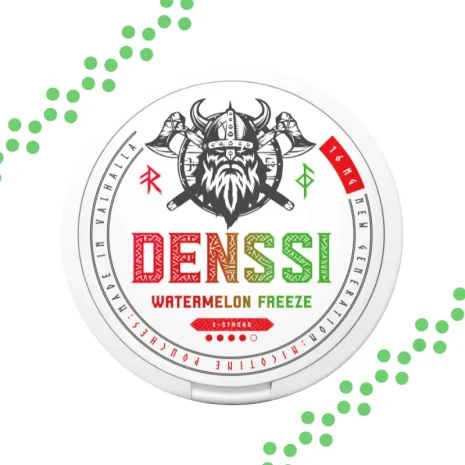 Denssi Watermelon Freeze 9.6mg on raikkaan vesimelonin makuinen.